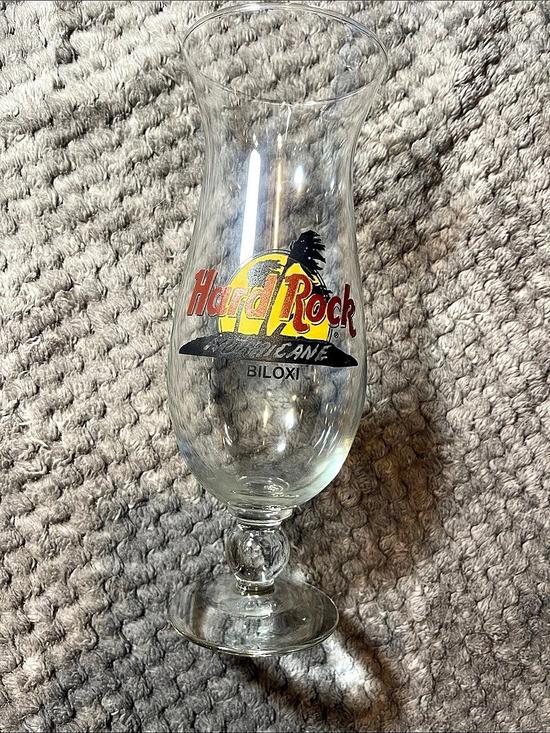 Hard Rock Cafe Other - Hard Rock Cafe Biloxi Hurricane Glass, Clear